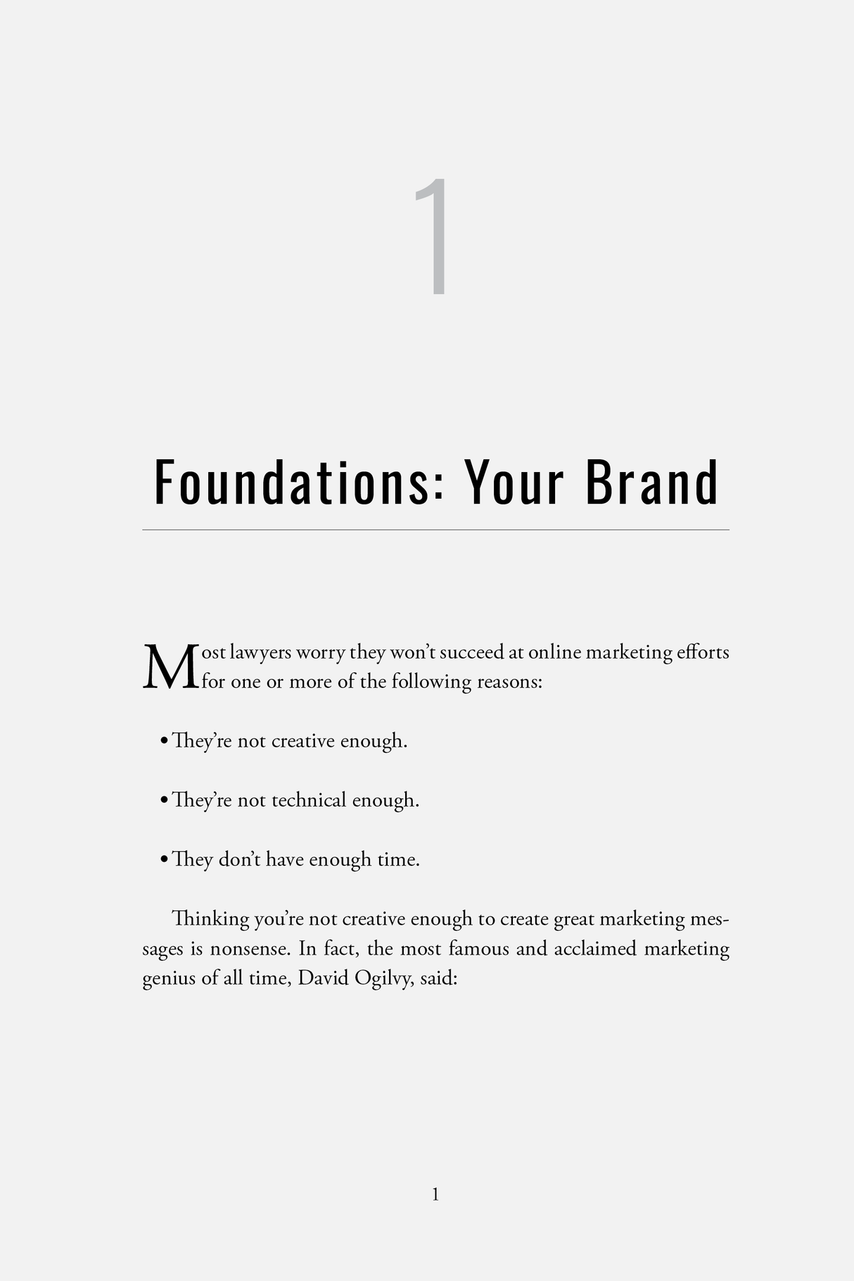 Example of Chapter One of Digital Marketing for Law Firms