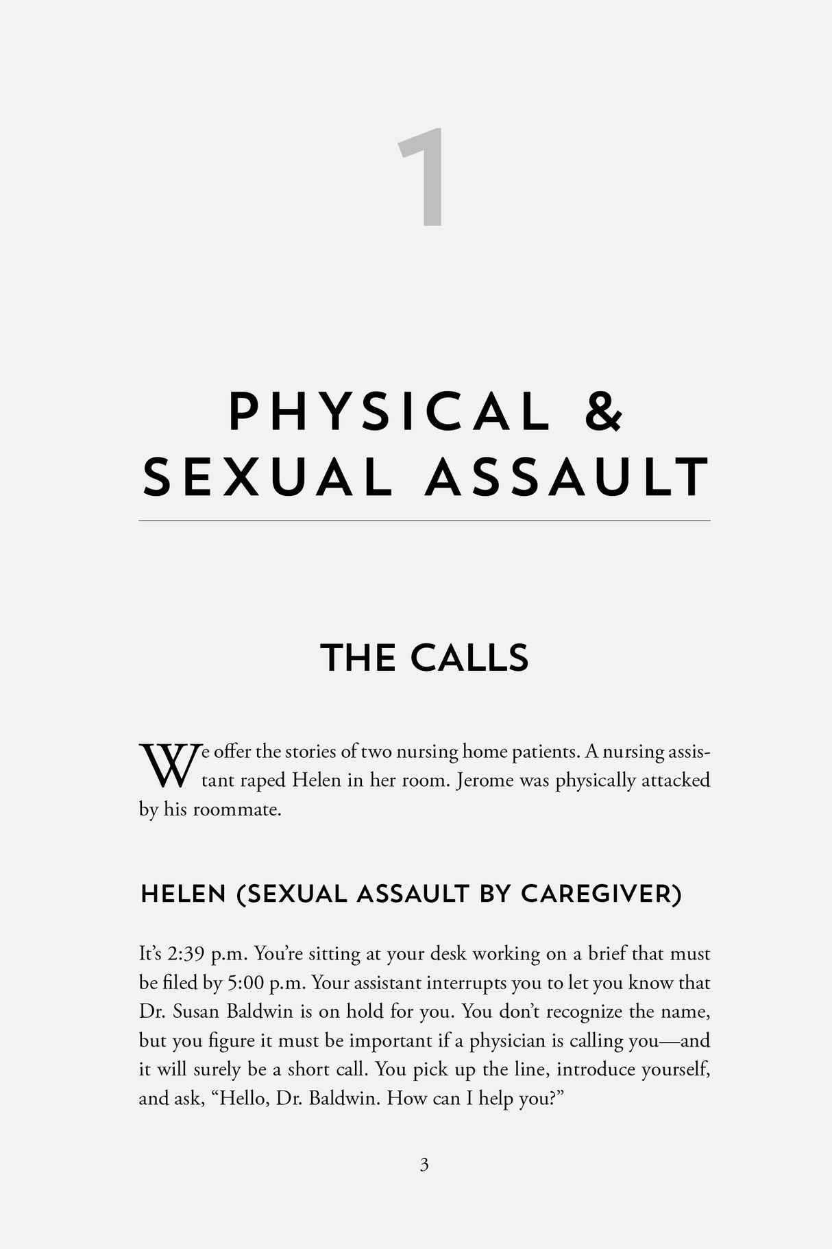 Examples of Chapter One of Nursing Home Cases