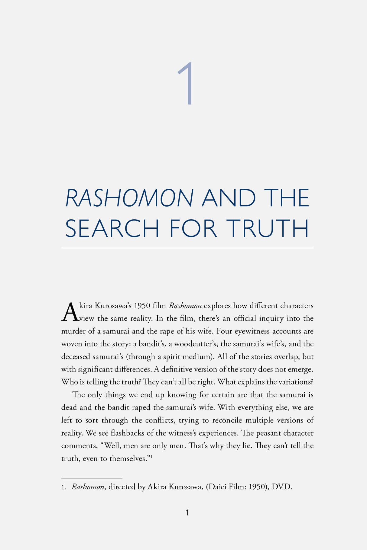 Example of Chapter One of Show the Brief