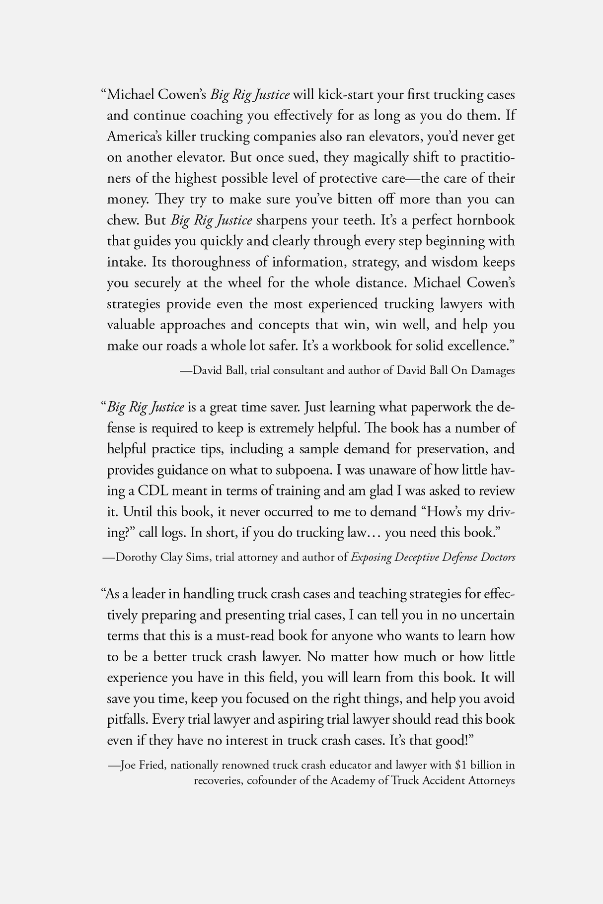 Reviews for Big Rig Justice