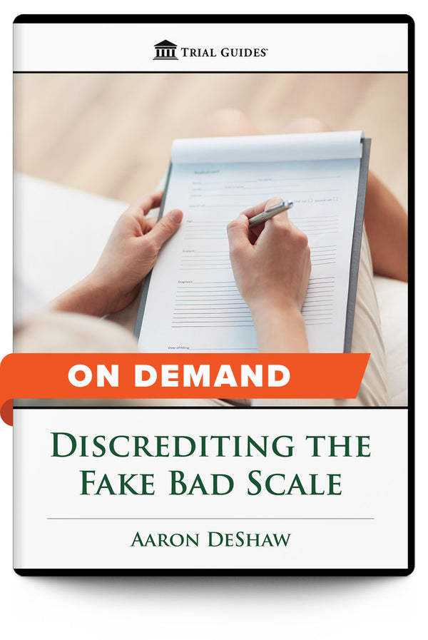 Discrediting the Fake Bad Scale - On Demand - Trial Guides