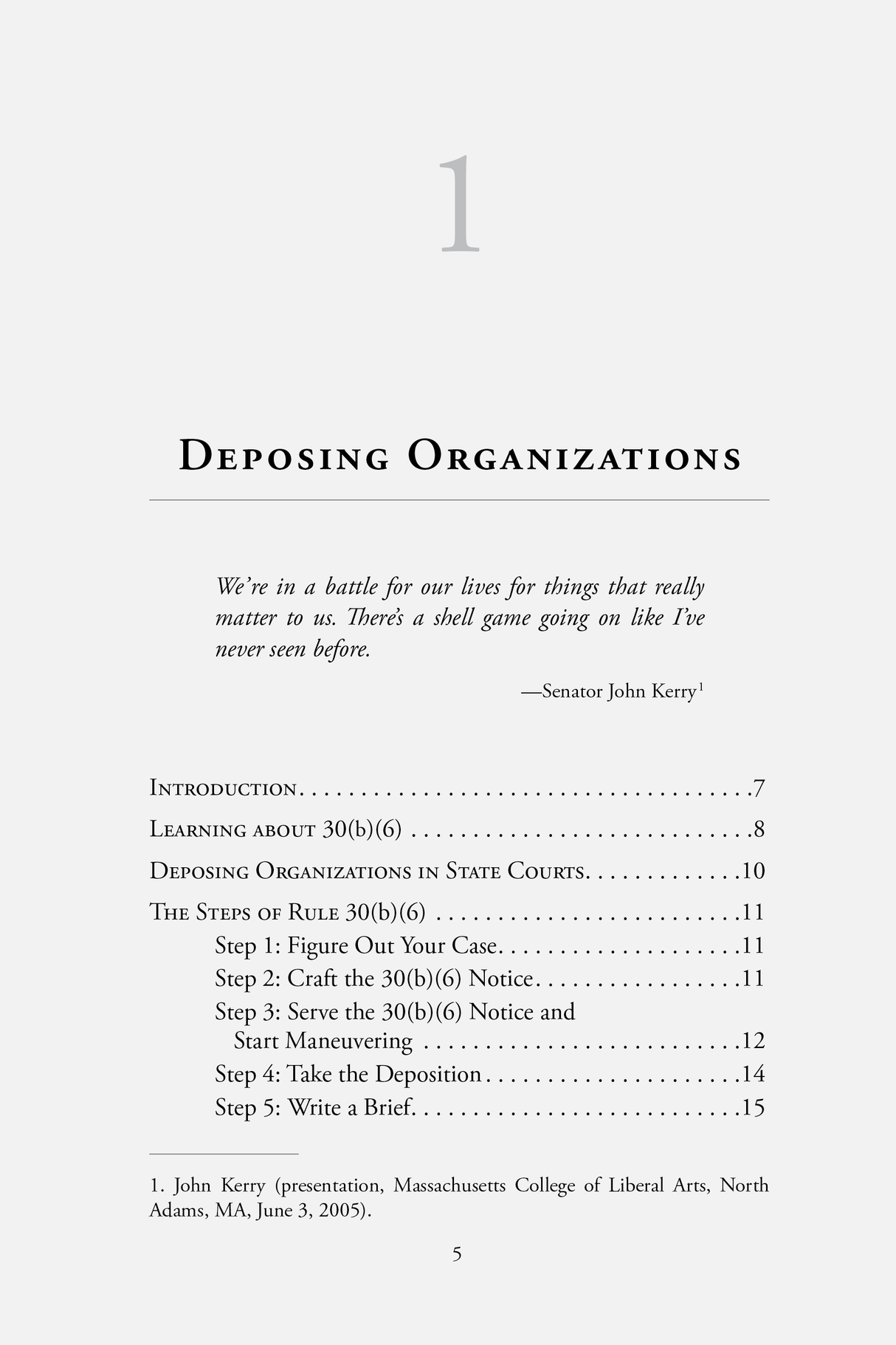 30(b)(6): Deposing Corporations, Organizations & the Government - Trial Guides