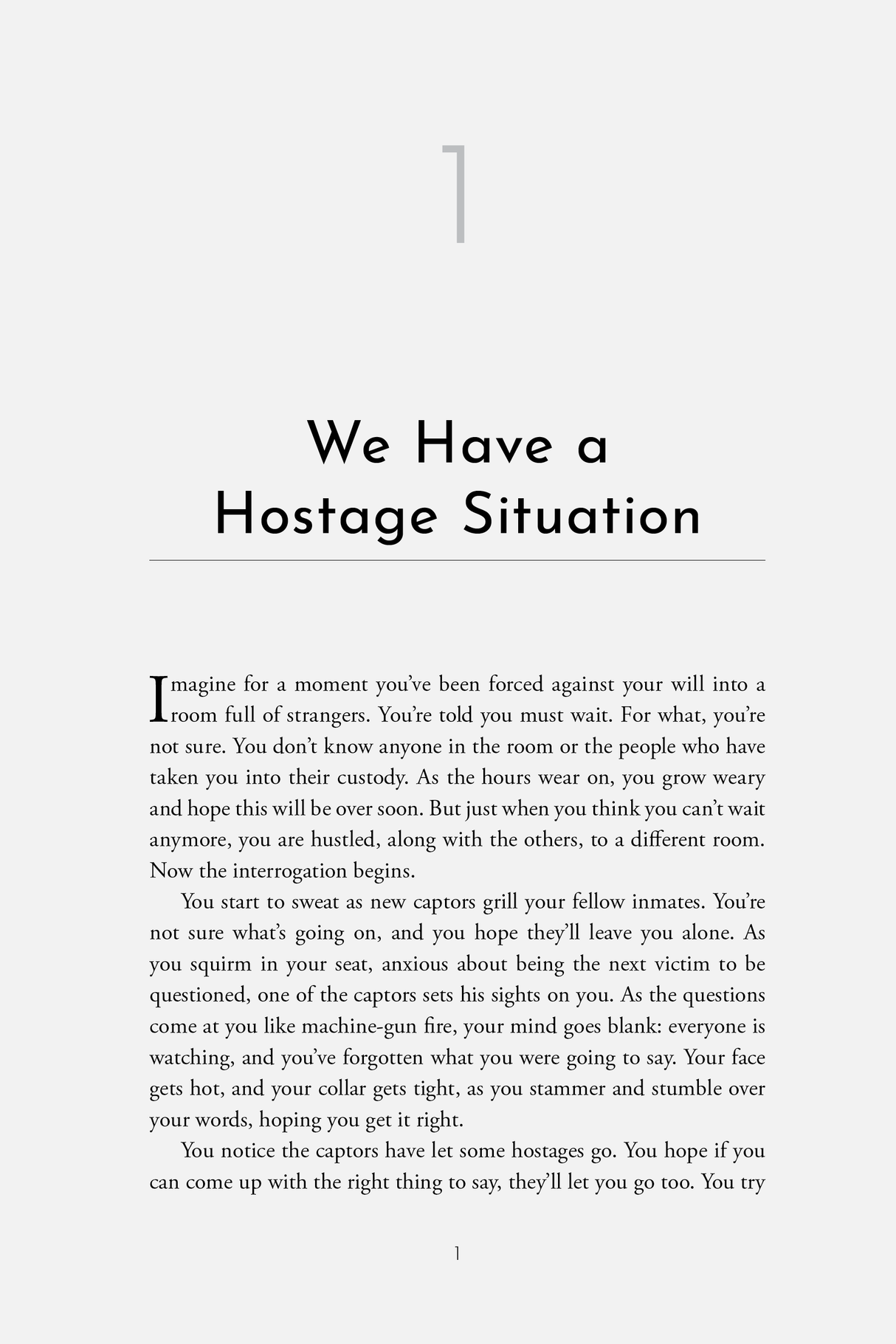 Example of Chapter One of From Hostage to Hero