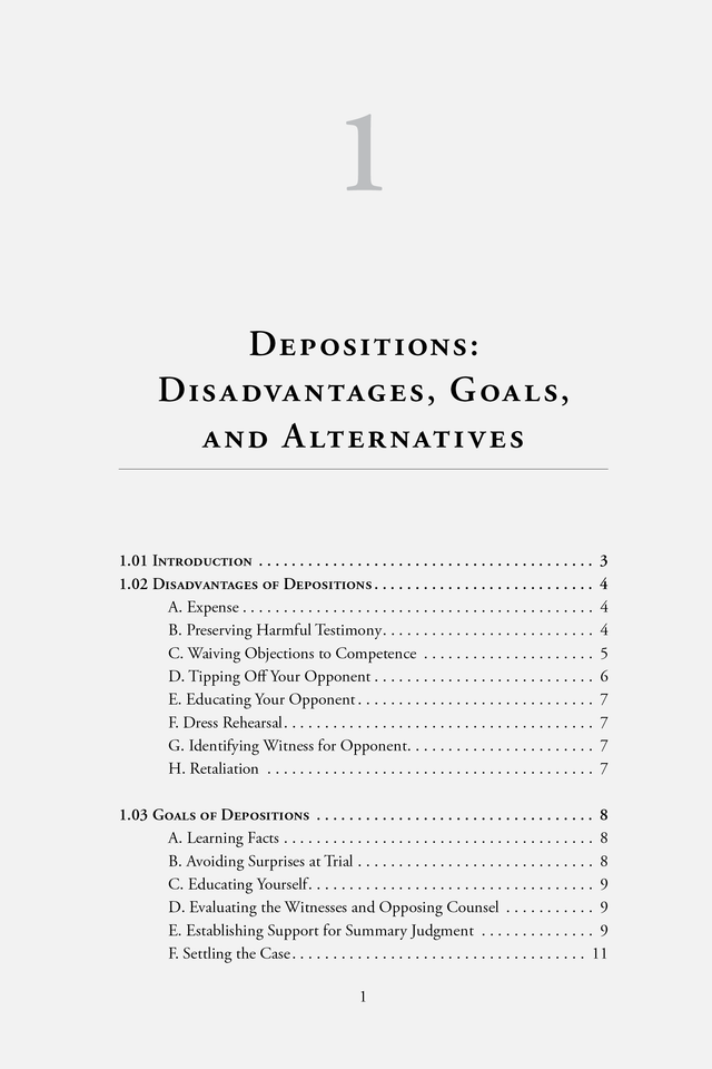 Deposition Checklist Examples The Deposition Handbook – Trial Guides
