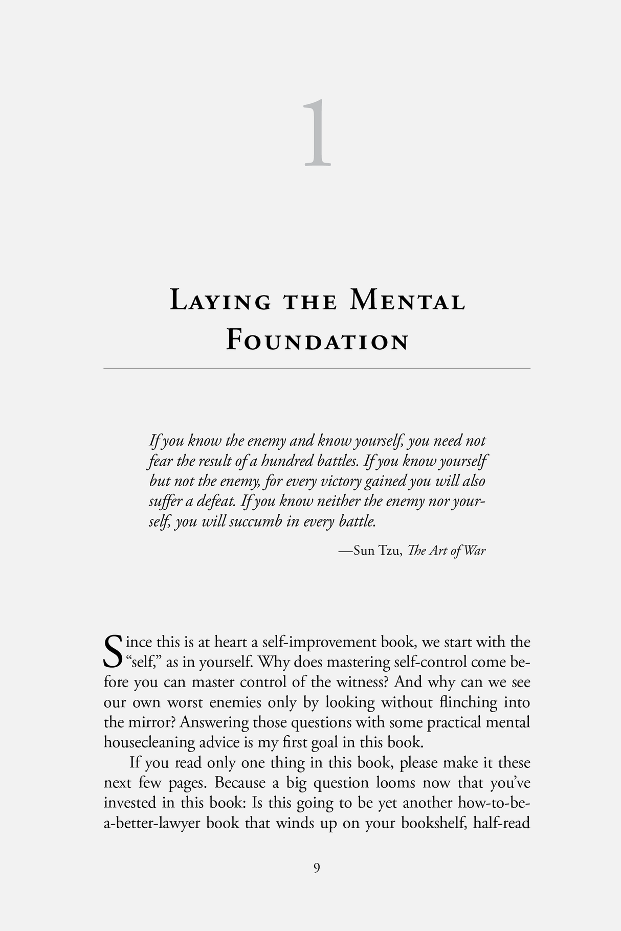 Example of Chapter One of The Fearless Cross-Examiner