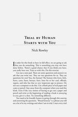 Example of Chapter One of Trial by Human