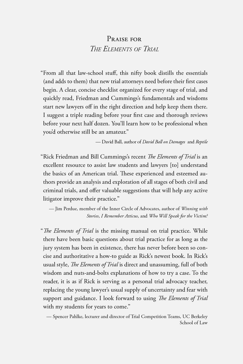 The Elements of Trial