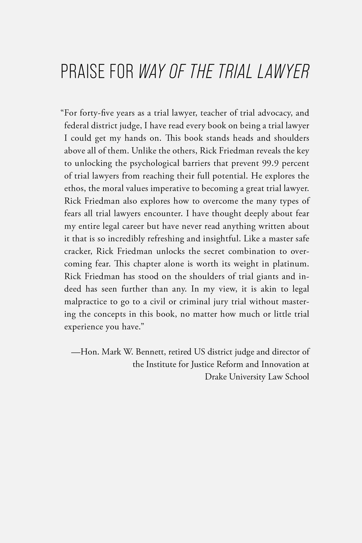 Reviews for The Way of the Trial Lawyer