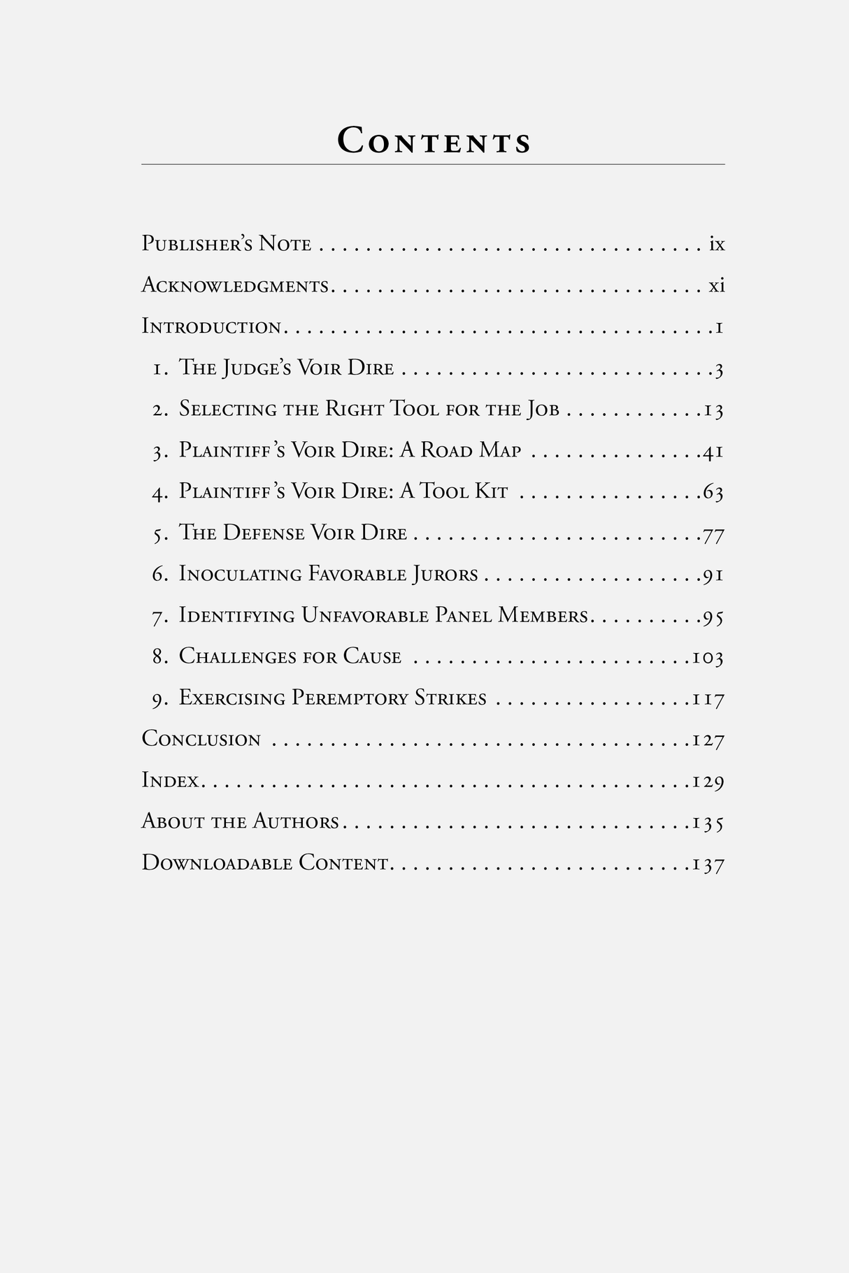Conducting Voir Dire - Trial Guides
