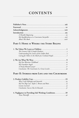 Table of Contents for Courtroom Storytelling