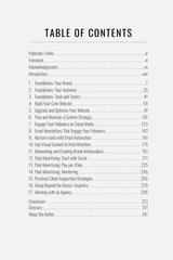 Table of Contents for Digital Marketing for Law Firms