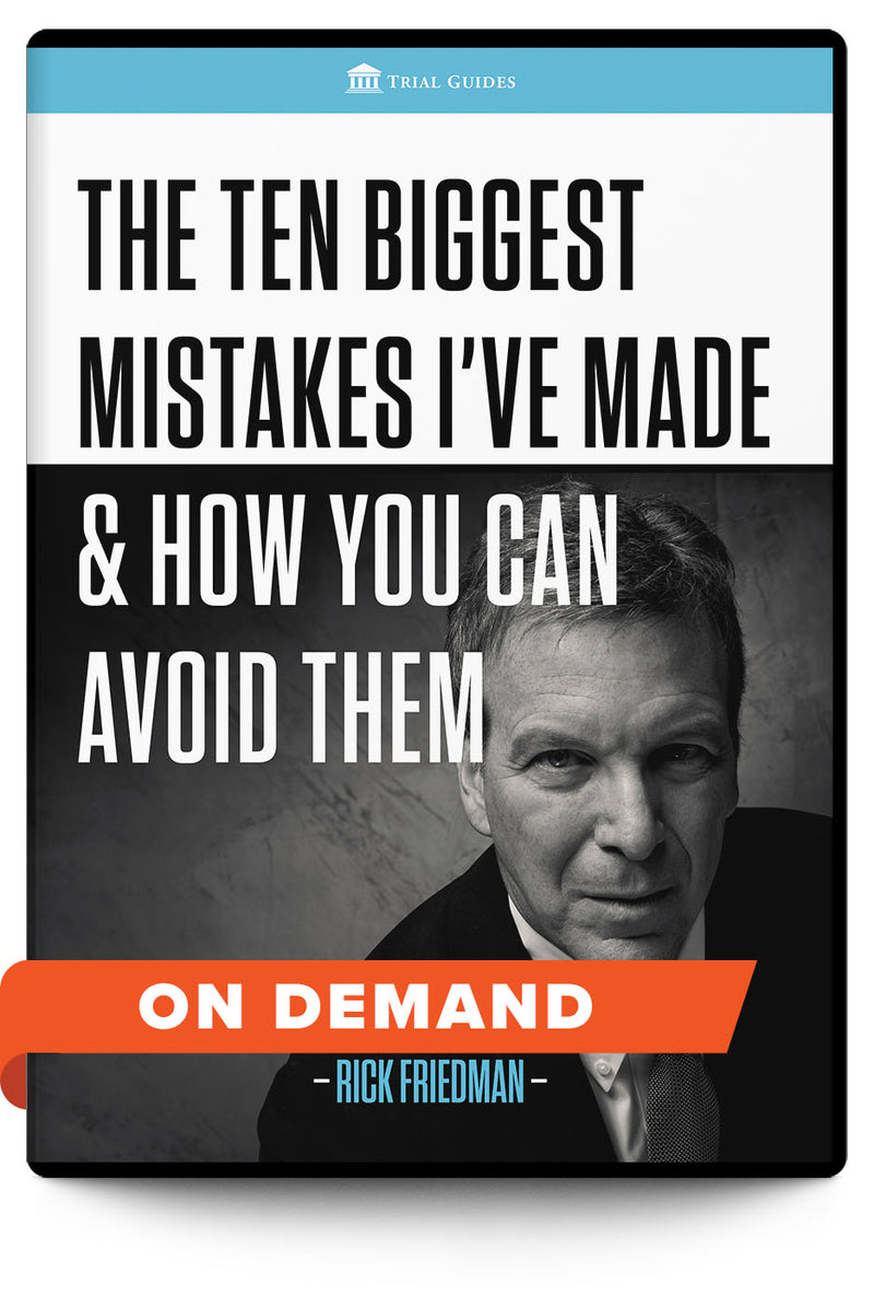 The Ten Biggest Mistakes I've Made and How You Can Avoid Them - On Demand - Trial Guides