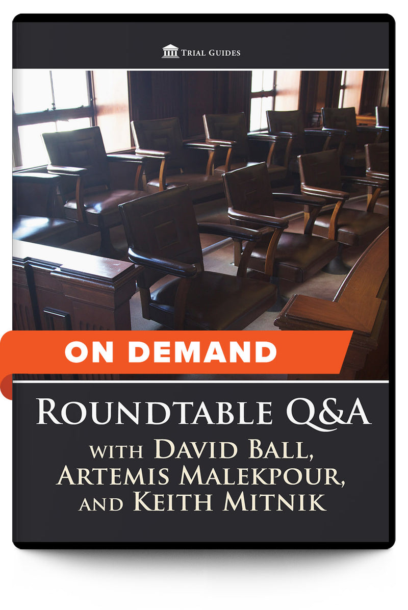 Roundtable Q&A with David Ball, Artemis Malekpour, and Keith Mitnik - On Demand - Trial Guides
