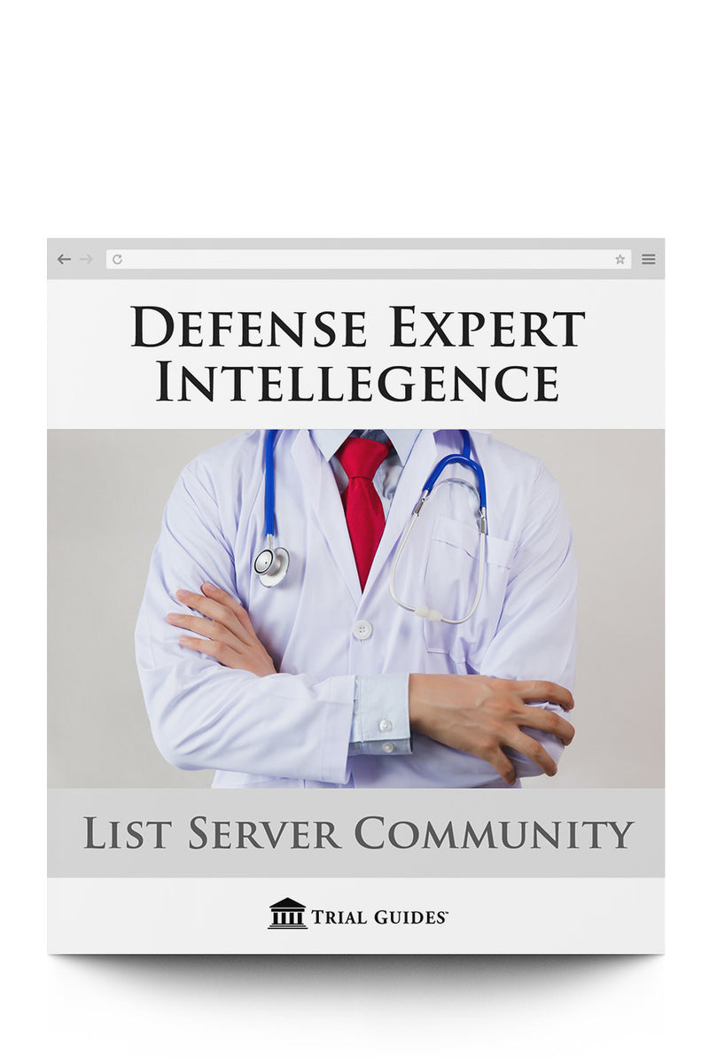 Defense Expert Intelligence - Trial Guides