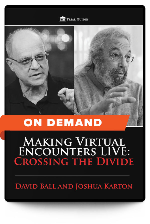 Making Virtual Encounters LIVE: Crossing the Divide (using Zoom and Other Online Conference Tools) - On Demand - Trial Guides